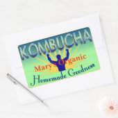 Kombucha Label individualisieren Ihre eigenen Rechteckiger Aufkleber (Umschlag)