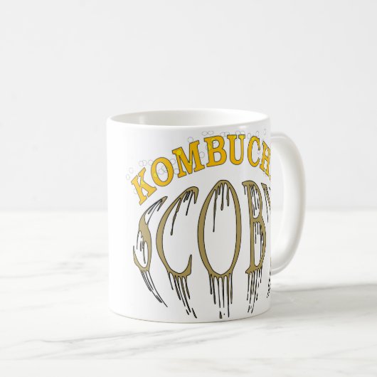 Kombucha Scoby Kaffeetasse (VorderseiteRechts)