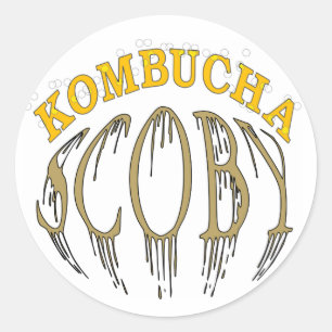 Kombucha Scoby Runder Aufkleber