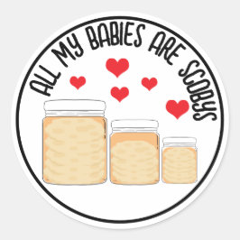 KombuchaScoby-CustomStickers Runder Aufkleber