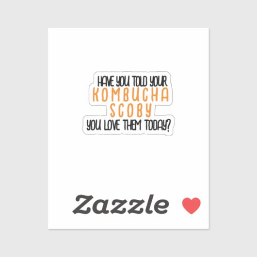 KombuchaScobyLove-Vinyl Sticker (Blatt)