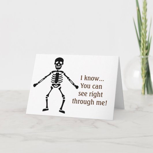 KOMEDIC SKELETON W/LIEBE FÜR SIE AUF DER HALLOWEEN KARTE (Vorderseite)