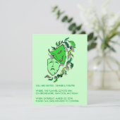 KOMEDY & TRAGEDY INVITATION DINNER THEATER MOVIE EINLADUNG (Stehend Vorderseite)