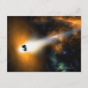 Komet in der Atmosphäre Postkarte