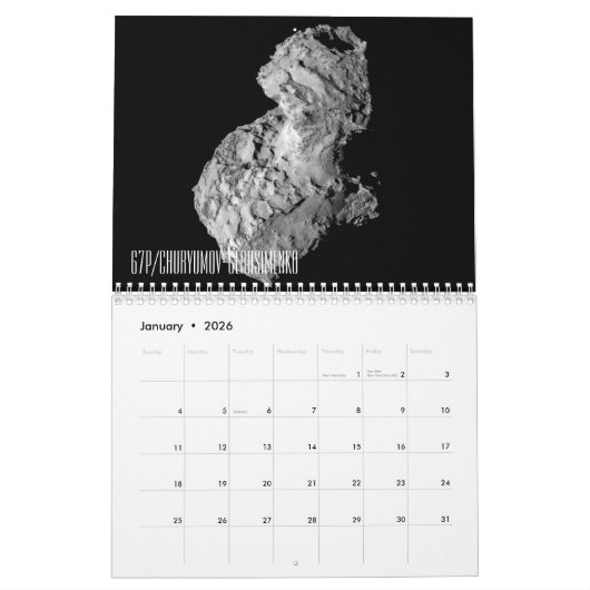Kometen und Asteroide Kalender (Jan 2026)