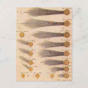 Kometen von Stanislaw Lubieniecki, Vintage Astrono Postkarte