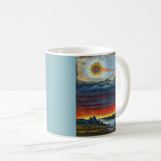 Kometenmalerei Kaffeetasse (VorderseiteRechts)