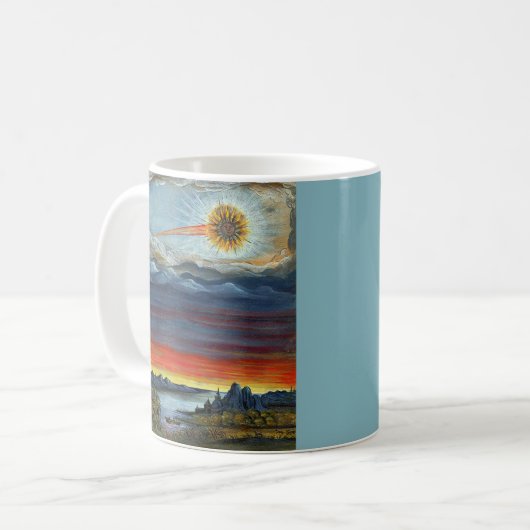 Kometenmalerei Kaffeetasse (Vorderseite Links)