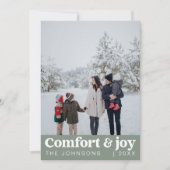 Komfort & Freude Foto und Name Moderne Weihnachten (Vorderseite)