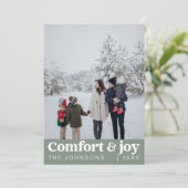 Komfort & Freude Foto und Name Moderne Weihnachten (Stehend Vorderseite)