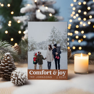 Komfort & Freude Foto und Name Moderne Weihnachten