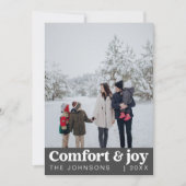 Komfort & Freude Foto und Name Moderne Weihnachten (Vorderseite)