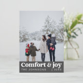 Komfort & Freude Foto und Name Moderne Weihnachten (Stehend Vorderseite)