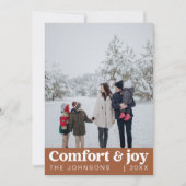 Komfort & Freude Foto und Name Moderne Weihnachten (Vorderseite)