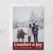 Komfort & Freude Foto und Name Moderne Weihnachten (Vorderseite)