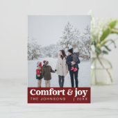 Komfort & Freude Foto und Name Moderne Weihnachten (Stehend Vorderseite)