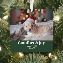 Komfort & Freude Foto und Name Moderne Weihnachten Ornament Aus Metall