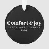 Komfort & Freude Moderne Minimalistische Schwarze  Ornament (Vorderseite)