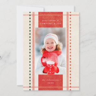 Komfort & Freude Weihnachtskleidung Fotokarte Einladung