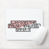 Komfort im Menü Pause - Retro-Pixel-Schriftart Mousepad (Mit Mouse)