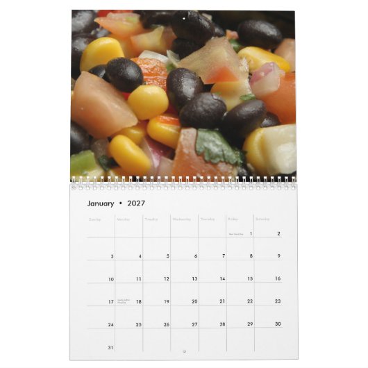 Komfort-Nahrungsmittelkalender Kalender (Jan 2027)