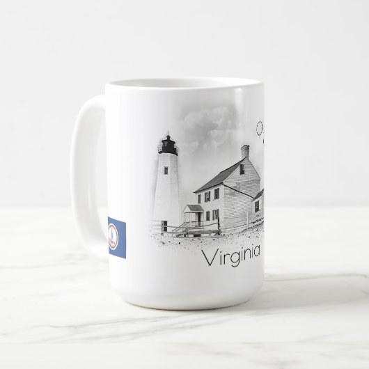 KOMFORT POINT LIGHTHOUSE - VIRGINIA KAFFEETASSE (Vorderseite Links)