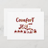 Komfort und Freude Christliche Weihnachtskrippe Postkarte (Vorne/Hinten)
