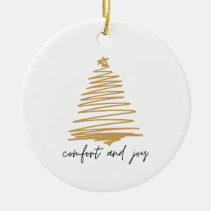 Komfort und Freude Einfache Elegante Weihnachtsfei Keramik Ornament