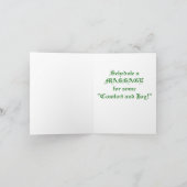 Komfort und Freude Feiertagskarte (Innenseite)