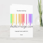 Komfort und Freude Feiertagskarte (Rückseite)