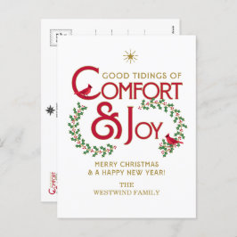 Komfort und Freude frohe Weihnachten Holly