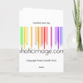 Komfort- und Freude-Vers Feiertagskarte (Rückseite)