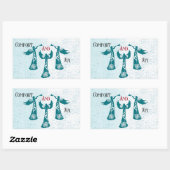 Komfort und Freude Weihnachten Segen Engel beten Rechteckiger Aufkleber (Blatt)