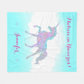 Komfort und Funkelnd Einhorn Fleecedecke (Vorderseite (Horizontal))