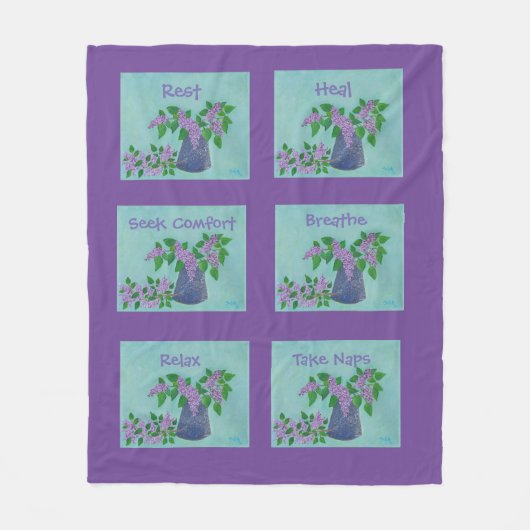 Komfort und Heilung Fleece Blankon (Vorderseite)