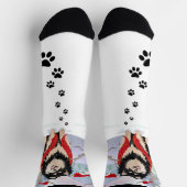 KOMFORT UND JOY finnische Lapphund Crew Socken (Oben)
