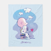 Komfort und Sicherheit | Charlie & Snoopy Hug Fleecedecke (Vorderseite)