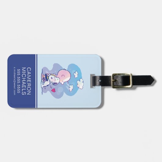 Komfort und Sicherheit | Charlie & Snoopy Hug Gepäckanhänger (Vorderseite horizontal)