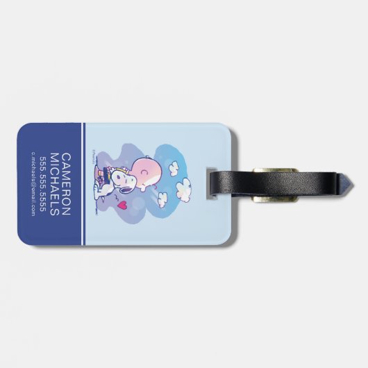 Komfort und Sicherheit | Charlie & Snoopy Hug Gepäckanhänger (Rückseite horizontal)