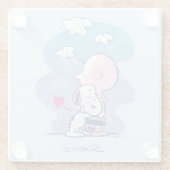 Komfort und Sicherheit | Charlie & Snoopy Hug Glasuntersetzer (Rückseite)