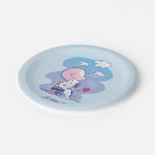 Komfort und Sicherheit | Charlie & Snoopy Hug Pappteller (Schrägansicht)