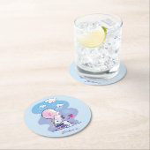 Komfort und Sicherheit | Charlie & Snoopy Hug Runder Pappuntersetzer (Vor Ort)