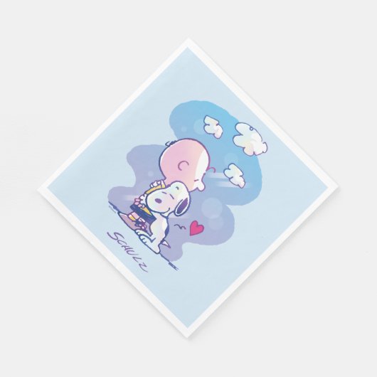 Komfort und Sicherheit | Charlie & Snoopy Hug Serviette (Ecke)