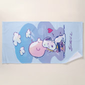 Komfort und Sicherheit | Charlie & Snoopy Hug Strandtuch (Vorderseite)