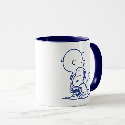 Komfort und Sicherheit | Charlie & Snoopy Hug Tasse (VorderseiteRechts)