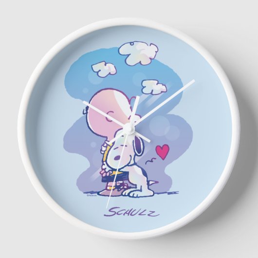 Komfort und Sicherheit | Charlie & Snoopy Hug Uhr (Vorderseite)