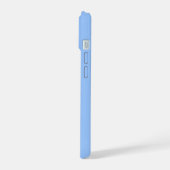 Komfort und Sicherheit | Glück ist morgendliche Ri iPhone 15 Hülle (Linke Seite)