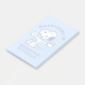 Komfort und Sicherheit | Glück ist morgendliche Ri Post-it Klebezettel (angewinkelt)