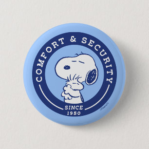 Komfort und Sicherheit   Snoopy & Woodstock Hug Button