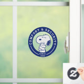 Komfort und Sicherheit | Snoopy & Woodstock Hug Fensteraufkleber (Zuhause)